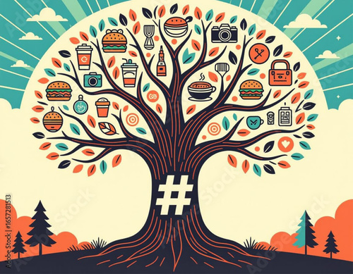 vector illustration of a tree