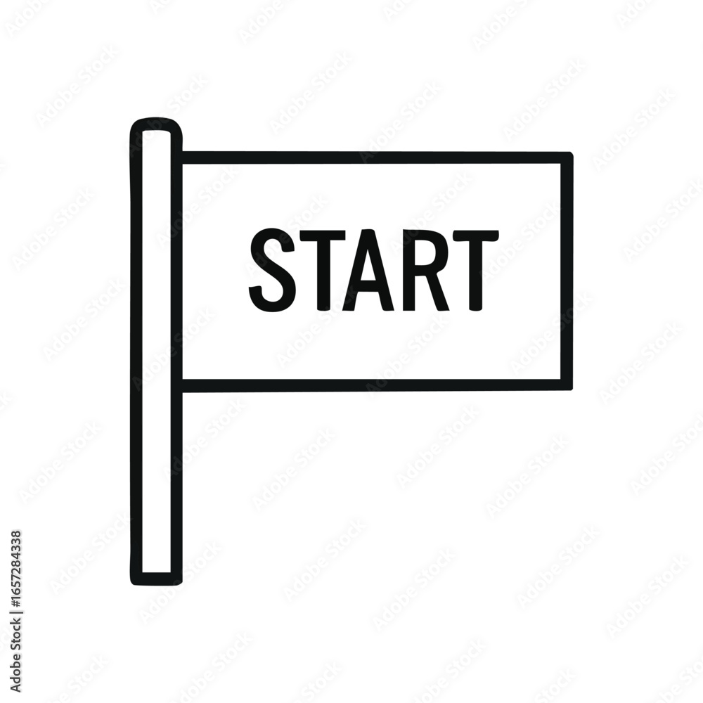 Start Signal Banner. Minimalist signal banner displaying 'START' text. Represents new beginnings, opportunities, and a fresh start. Ideal for concepts of progress, launch, or commencement. Start Signal Banner. Minimalist signal banner displaying 'START' text. Represents new beginnings, opportunities, and a fresh start. Ideal for concepts of progress, launch, or commencement.