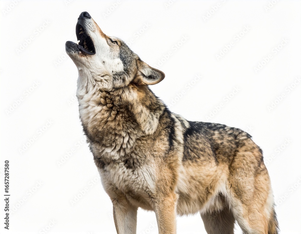 Obraz premium Howling Wolf in Snow