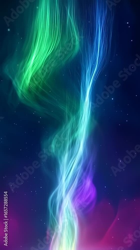 Abstract Aurora Borealis: Dynamic Light Show