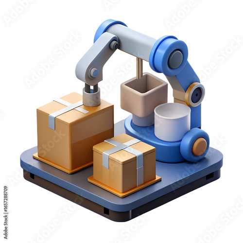 3D Render of Automated Packaging System with