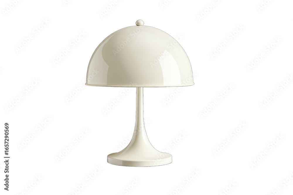 Obraz premium Cream-colored dome lamp with a tapered stem