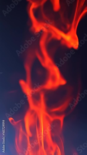 Abstract Fire Dance: Dynamic Flames, Burning Orange Hues, Dark Background, Intense Energy