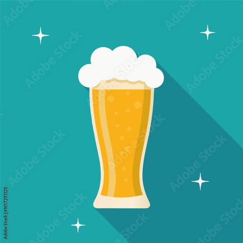 Beer Glass with Foam