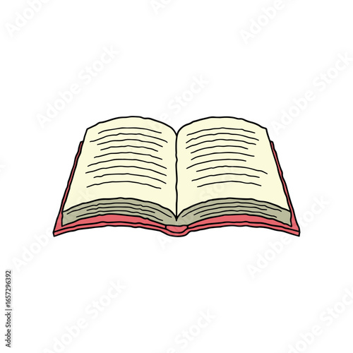 Fotomural Open book on a white background
