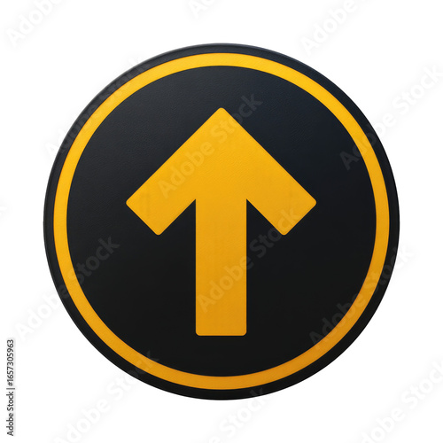 Free Download Yellow arrow in a black circle road sign isolated on transparent background Remove png, Clipping Path, pen tool - GFXLoad