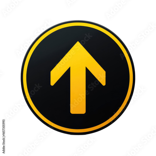 Free Download Yellow arrow in a black circle road sign isolated on transparent background Remove png, Clipping Path, pen tool - GFXLoad