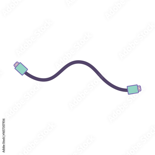 Modern USB cable icon. Charger smartphone  vector illustration. 