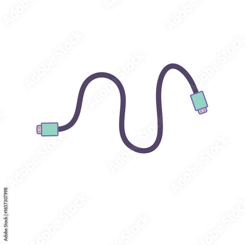 Modern USB cable icon. Charger smartphone  vector illustration. 