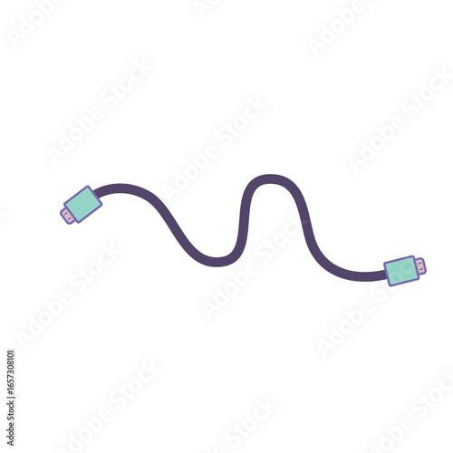 Modern USB cable icon. Charger smartphone  vector illustration. 