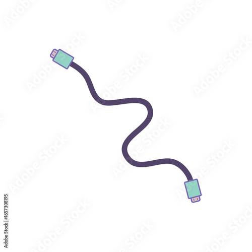Modern USB cable icon. Charger smartphone  vector illustration. 