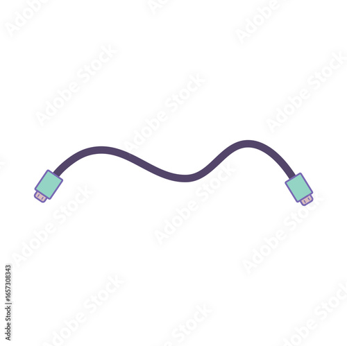 Modern USB cable icon. Charger smartphone  vector illustration. 
