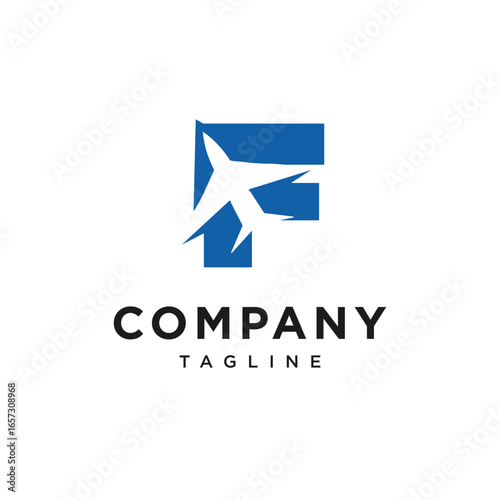 Free Download Letter F Jet Plane Logo Icon vector - GFXLoad