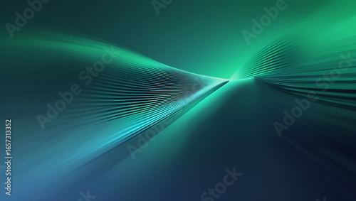 Futuristic Emerald & Steel Blue Gradient Texture with Soft Motion, AI