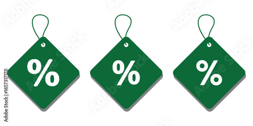 Percentage discount badge icon. EPS 10