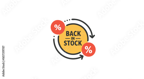 Back in Stock Sale Promotion with Percentage Discount.