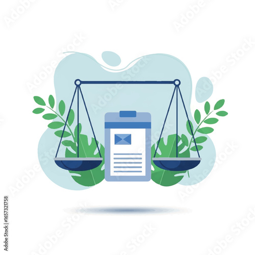Scales of Justice and Legal Document.