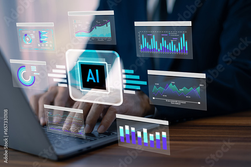 AI Artificial intelligence for data analytics. Using advanced machine learning algorithms, AI provides predictive insights to improve marketing strategies and sales performance.