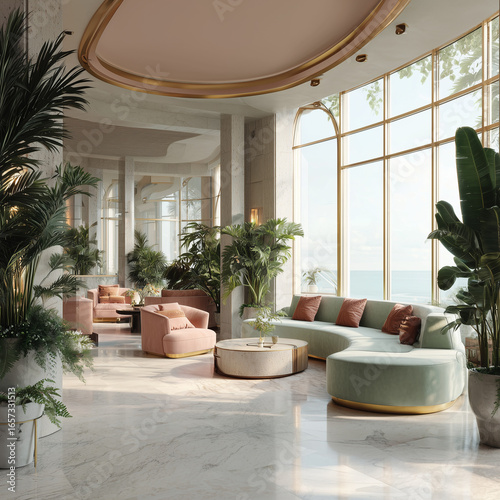 Miami Art Deco Luxury Lobby - Real Estate Photography