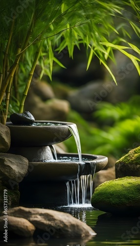 water flowing into the garden