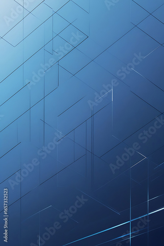 Futuristic Grid Background with Cool Blue Gradients and Smooth Lines, AI