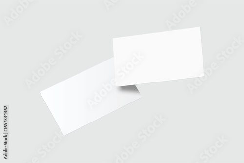 Vector mockup of blank presentation slides with shadows, isolated on background. Perfect for branding, pitch decks, business reports, advertising, web designs, social posts, app and online portfolio