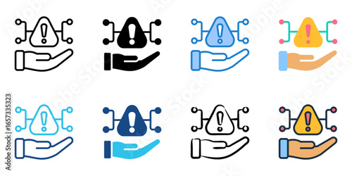 Risk Management icon set multiple style collection 
