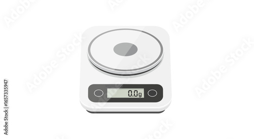 Precise digital kitchen scale, measuring ingredients with accuracy and precision