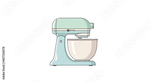 Stand mixer appliance vector illustration for baking and cooking concepts