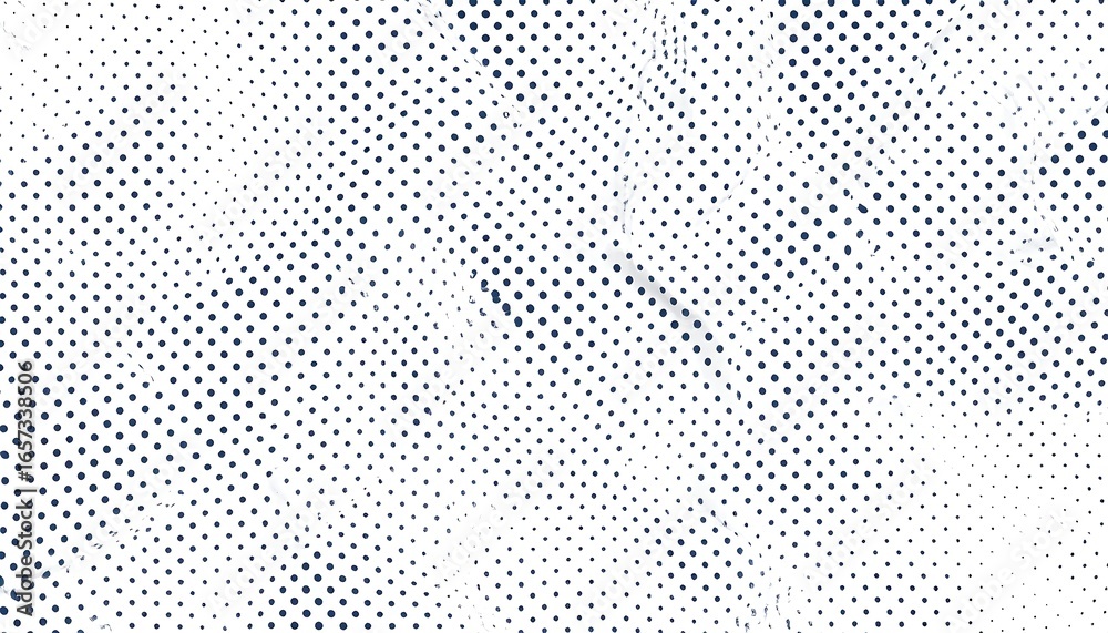 Fototapeta premium Abstract white background with a subtle navy blue halftone pattern creating a wavy, textured effect