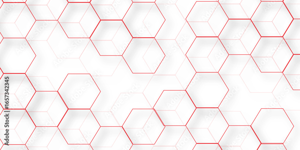 Fototapeta premium Geometric abstract hexagon technology background.. Abstract honeycomb background.. Vector illustration of hexagons pattern, Creative idea for medical technology or science design. 