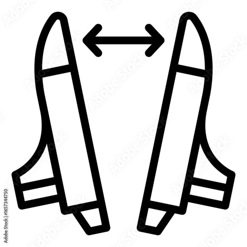 payload fairing outline icon protecting cargo during rocket launch