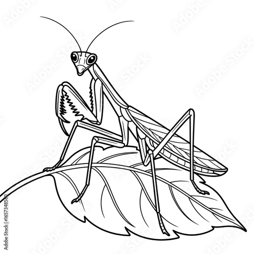vector illustration of a mantis 