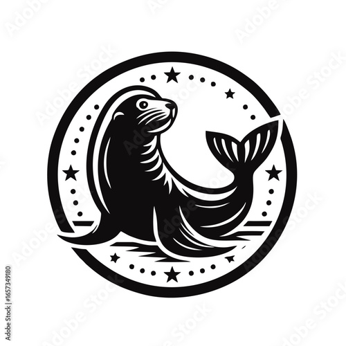 Sea Lion Mascot Logo Design in Vector Format