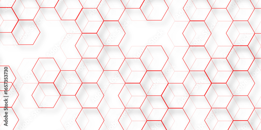 Fototapeta premium Geometric abstract hexagon technology background.. Abstract honeycomb background.. Vector illustration of hexagons pattern, Creative idea for medical technology or science design. 