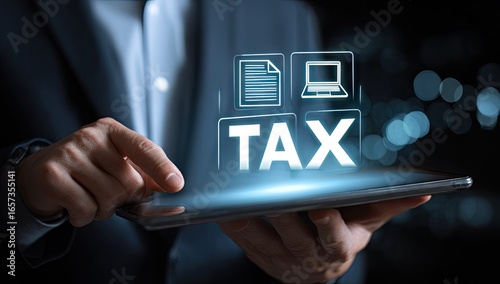 Digital tax filing, online document management, and electronic submission