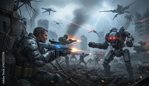 military war in the city