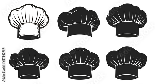 High-quality vector PNG images of chef hats, perfect for restaurant menus, culinary websites, or cooking blogs.  These versatile designs are ideal for adding a professional touch to your projects,