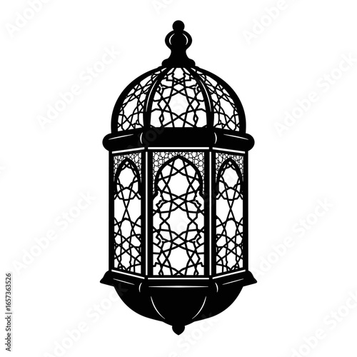 vintage lantern isolated on white
