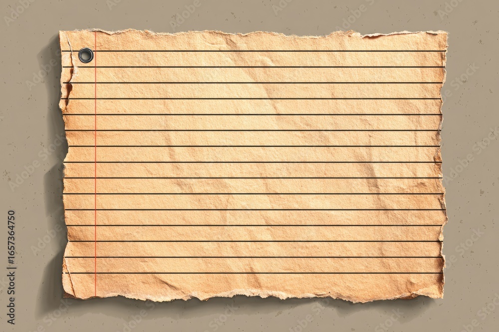 Fototapeta premium Aged lined notepad paper