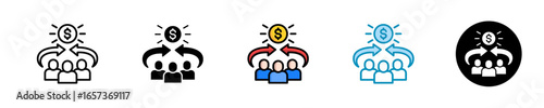 Shared Economy  Icon Set Multiple Style Collection
