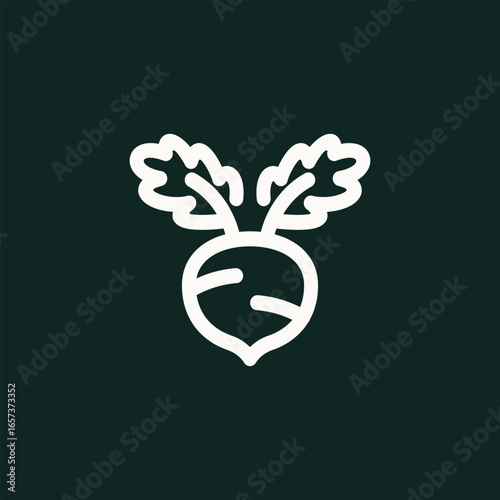 abstract modern kohlrabi logo design