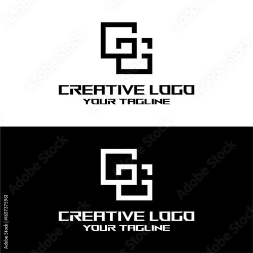 creative letter logo gg design vector