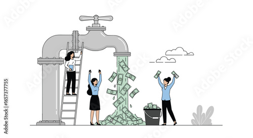 Business growth financial success opportunity abundance wealth creation investment strategy profit maximization capital funding revenue streams economic prosperity financial gain