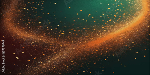 Sparkling blue particles glow against a dark, cosmic water drop background on a glass, like a nebula of bright stars