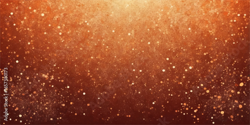 Golden stars and bright snowflakes sparkle on a window pane covered with orange water drops
