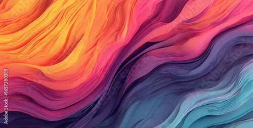 Wallpaper Mural Abstract vibrant flowing colors Torontodigital.ca