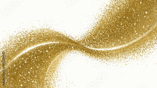 Gilded Arc Trail A smooth, flowing arc of gold glitter isolated watercolor vector illustration svg