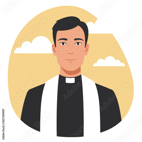 Priest in Clerical Vestments