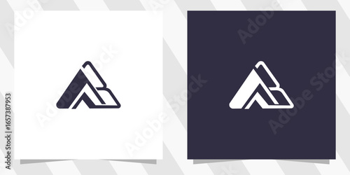 letter ab ba logo design vector